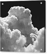 Black And White Sky With Building Storm Clouds Fine Art Print #3 Acrylic Print