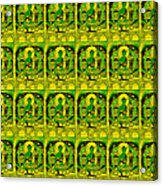 40 Green Buddhas Acrylic Print