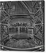 A View To The Empire State Bw Acrylic Print