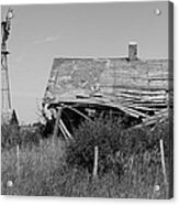 Abandoned House In Monochrome Acrylic Print