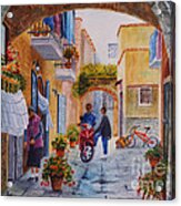 Alley Chat Acrylic Print
