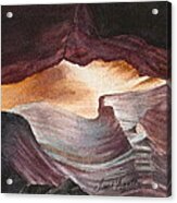 Antelope Canyon Watercolor Acrylic Print