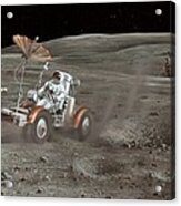 Apollo 16 Lunar Rover, Artwork Acrylic Print