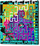 Aqua Maze Acrylic Print