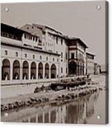 Arno River Embankment Uffizi Museum Acrylic Print