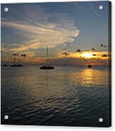 Aruba Sunset 1 Acrylic Print