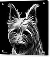 Australian Terrier Pop Art - Greyscale Acrylic Print