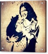 #baby #rat #stencil #streetart Acrylic Print