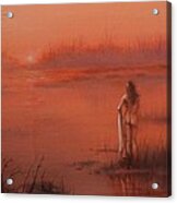 Bather At Sunrise Acrylic Print