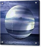 Blue Sea Hover Bubble Acrylic Print