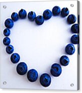 Blueberry Heart Acrylic Print