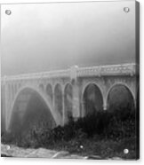 Bridge In Fog Acrylic Print