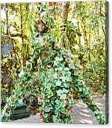 Camouflaged Tree Street Performer Animal Kingdom Walt Disney World Prints Accented Edges Acrylic Print