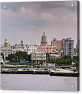 Capitol Seen From La Cabana. La Habana. Cuba Acrylic Print