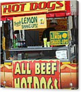 Carnival Festival Fair All Beef Hotdogs Food Stand Acrylic Print