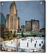 City Skaters Acrylic Print