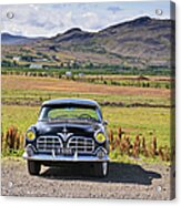 Classic Chrysler Crown Imperial Sedan On A Ranch In Iceland Acrylic Print