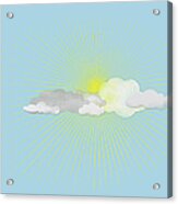 Clouds In Front Of The Sun Acrylic Print