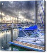 Clouds Over Marina Acrylic Print