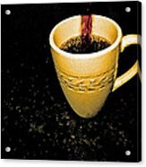 Coffee In The Big Yellow Cup Acrylic Print