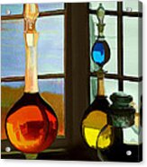 Colorful Old Bottles Acrylic Print