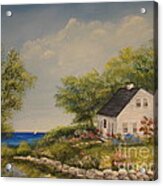 Cottage By The Lake Acrylic Print