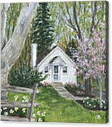 Cottage In Spring Acrylic Print