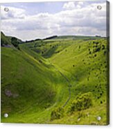 Cressbrook Dale From Mires Lane Acrylic Print