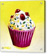 Cupcake With Cherries Acrylic Print