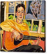 Dan With Guitar And Marilyn Acrylic Print