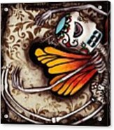 Day Of The Dead Butterfly By Acrylic Print
