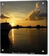 Dock Of The Bay At Sunset Acrylic Print
