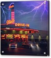 Drive-in Storm Acrylic Print