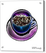 Electrifyin The Coffee Bean -version Blue Wb Acrylic Print