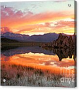 Fiery Mono Lake Sunset Acrylic Print