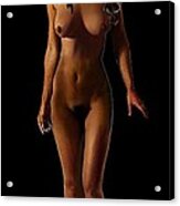 Fine Art Female Nude Jean Standing Ii Acrylic Print