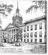 Florida Capitol 1902 Ink Acrylic Print