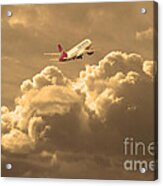 Fly Me To The Moon . Partial Sepia Acrylic Print