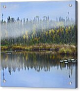 Fog Over Lake Ontario Canada Acrylic Print