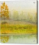 Foggy Meadow Acrylic Print