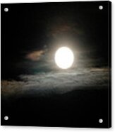 Full Moon With Clouds Acrylic Print