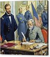 General Ulysses Grant Accepting The Surrender Of General Lee At Appomattox Acrylic Print