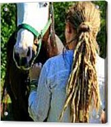 'ghostface And Golden Dreads' Acrylic Print