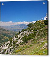 Greek Mountain Church Acrylic Print