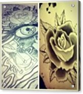 Half Sleeve Design #tattoo #tattooart Acrylic Print