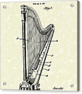 Harp 1931 Patent Art Acrylic Print