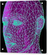 Head Contour Map, Art Acrylic Print