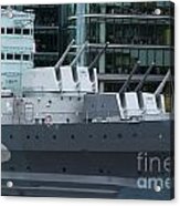 Hms Belfast Guns Acrylic Print