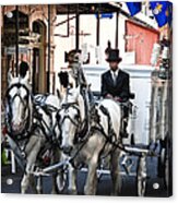 Horse Drawn Carriage Color Acrylic Print