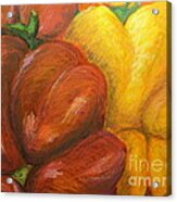 Illustrated Peppers Acrylic Print